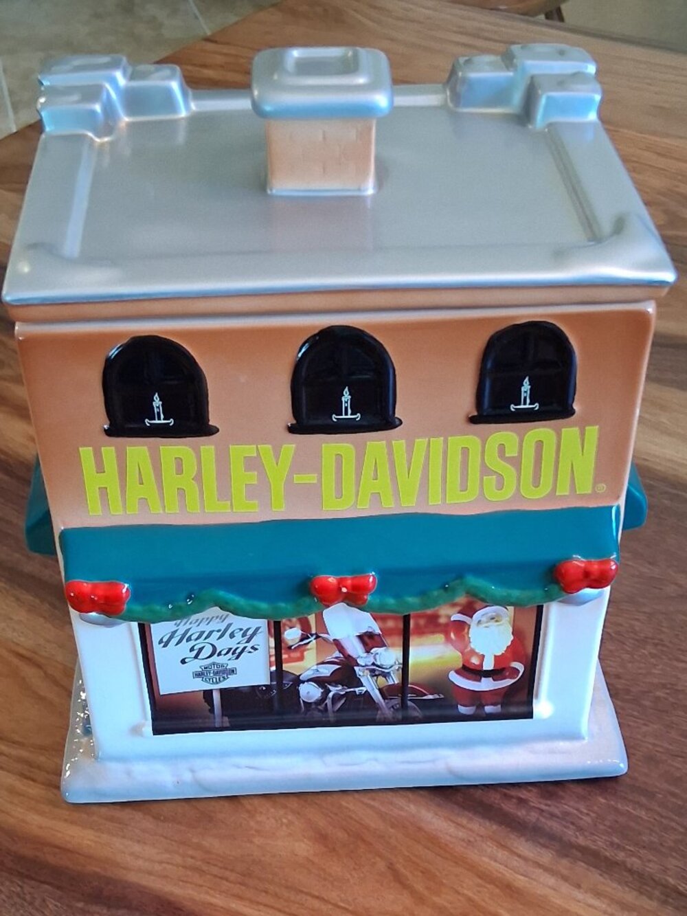 Vintage 1992 Harley-Davidson Dealership Shop Cookie Jar - Airtight Seal - Picture 2 of 11